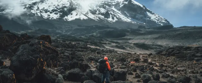 Trekking from 3rd cave Camp to School Hut