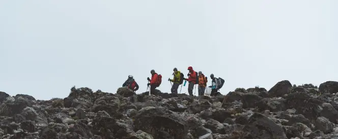 Trekking from Kikilewa Camp to Mawenzi Tarn Camp